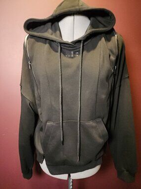 CXIX Droptop Zip Hoodie - Black - Size M - NWT
